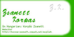 zsanett korpas business card